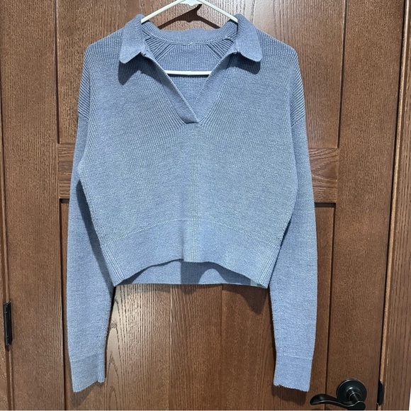 Lululemon Collared Merino Wool Blend Knit Sweater Small - Picture 2 of 5